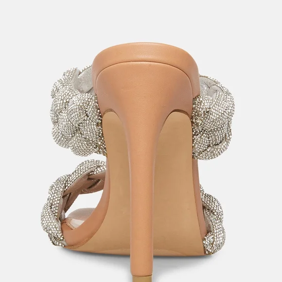 Steve Madden Glittering Silver Braided Heels NWB - Picture 6 of 8